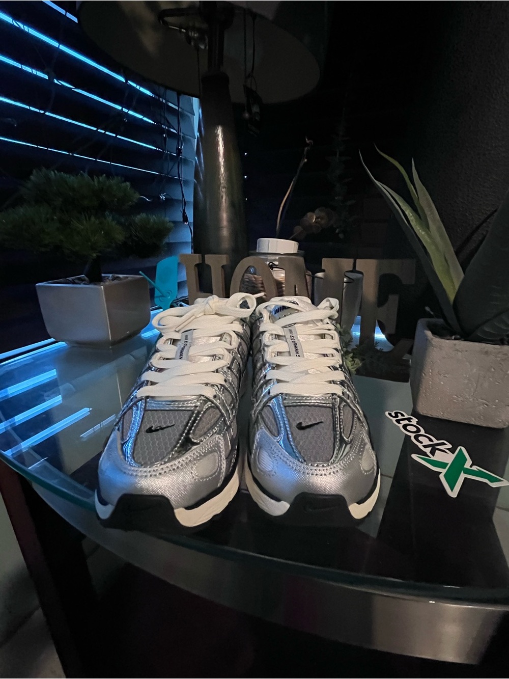 Nike Men’s Silver/White Running Sneakers